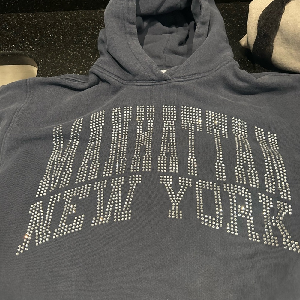 Zara Grey Blue Graphic Kid’s Hoodie